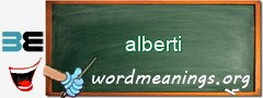 WordMeaning blackboard for alberti